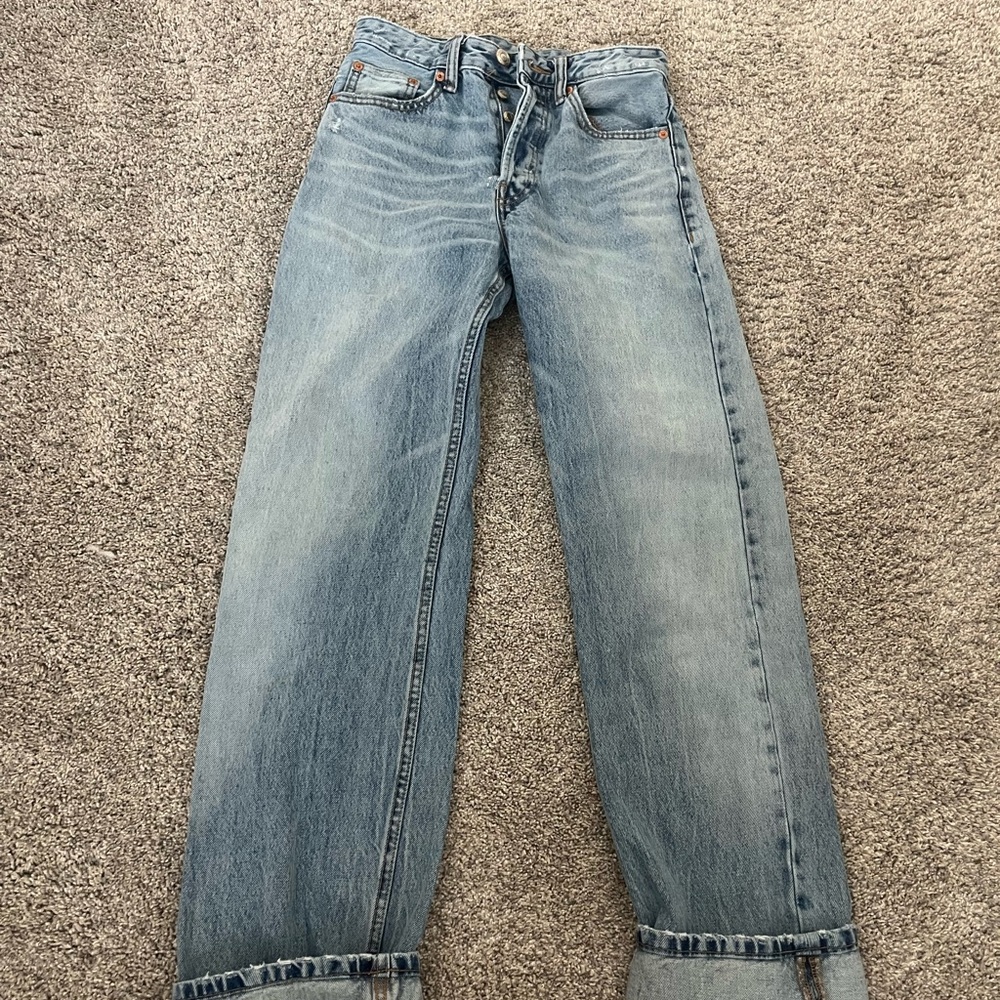 Zara Blue Straight Leg Jeans